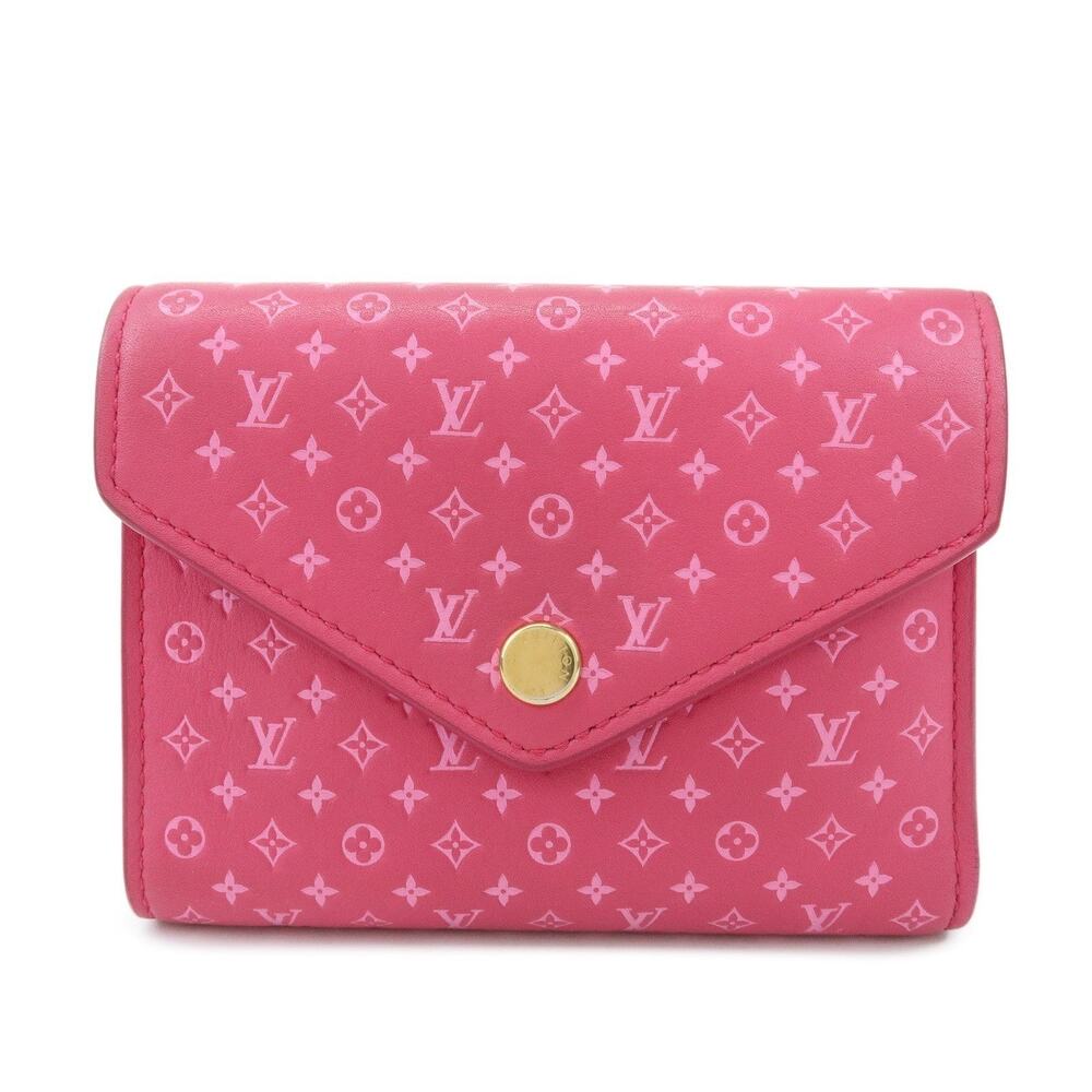 Louis Vuitton Nanogram Portefeuille Victorine Calfskin Wallet Pink
